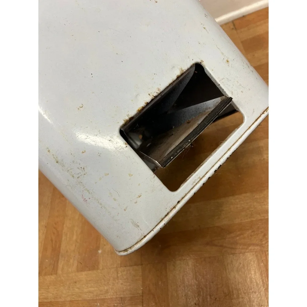 Vintage Mipro White Metal Step Trash Can Retro Industrial Kitchen Waste Bin MCM